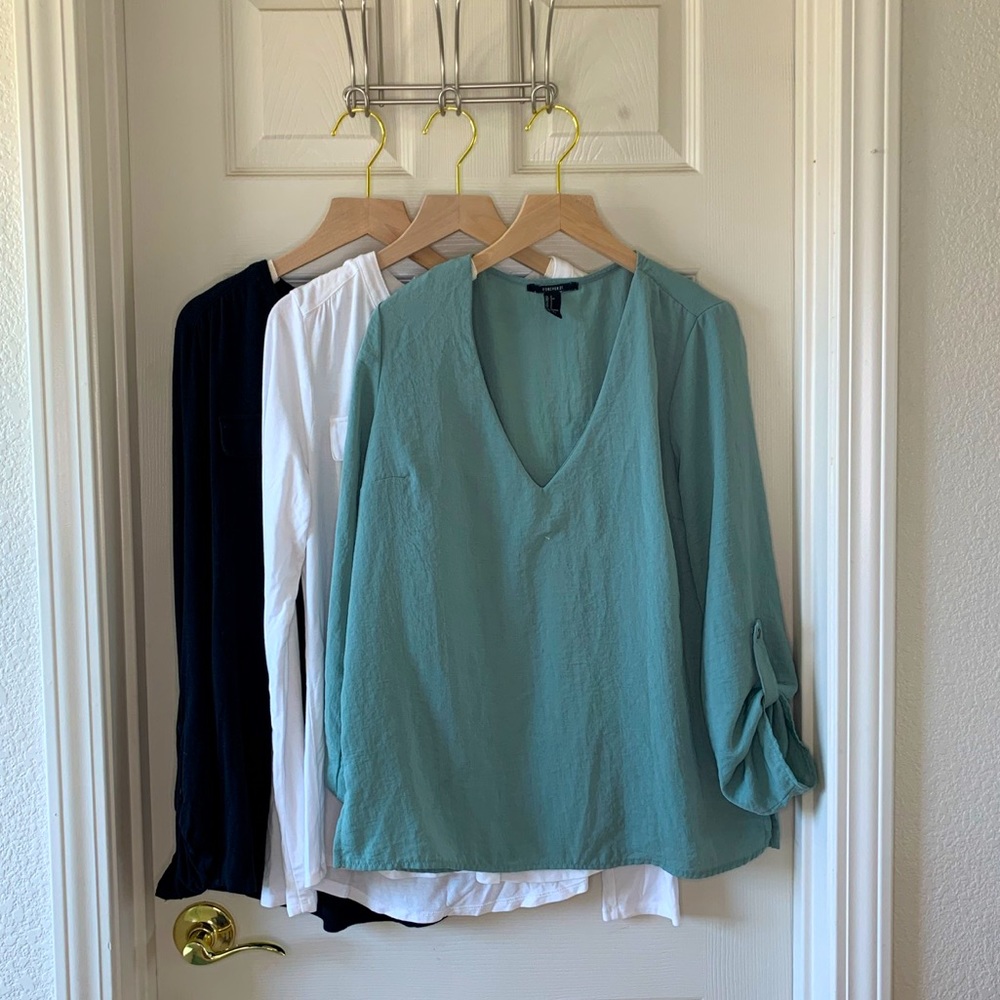 3 Long Sleeve Blouses Bundle